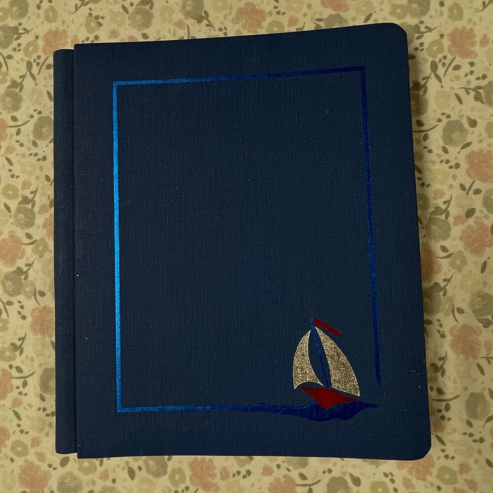 Creative Memories Sailboat Cover Scrapbook - 15 pages - Expandable